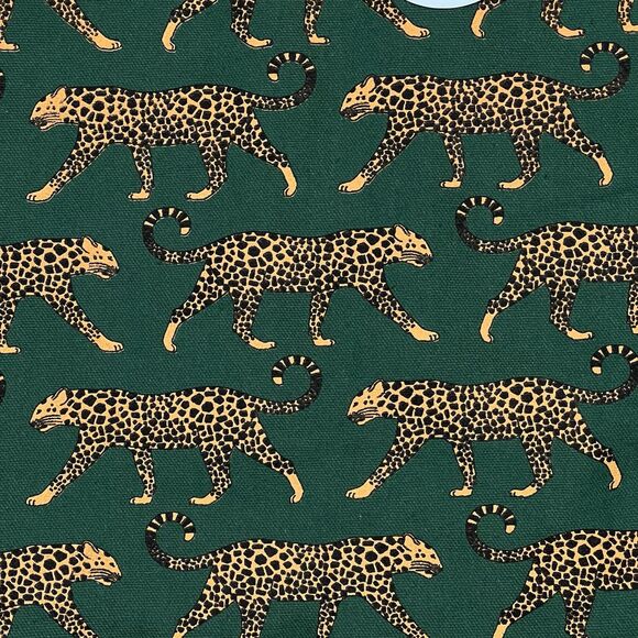 Leopard 100% Cotton Canvas Tote Reusable Tote Bag Cynthia Rowley Animal Print - Picture 7 of 17